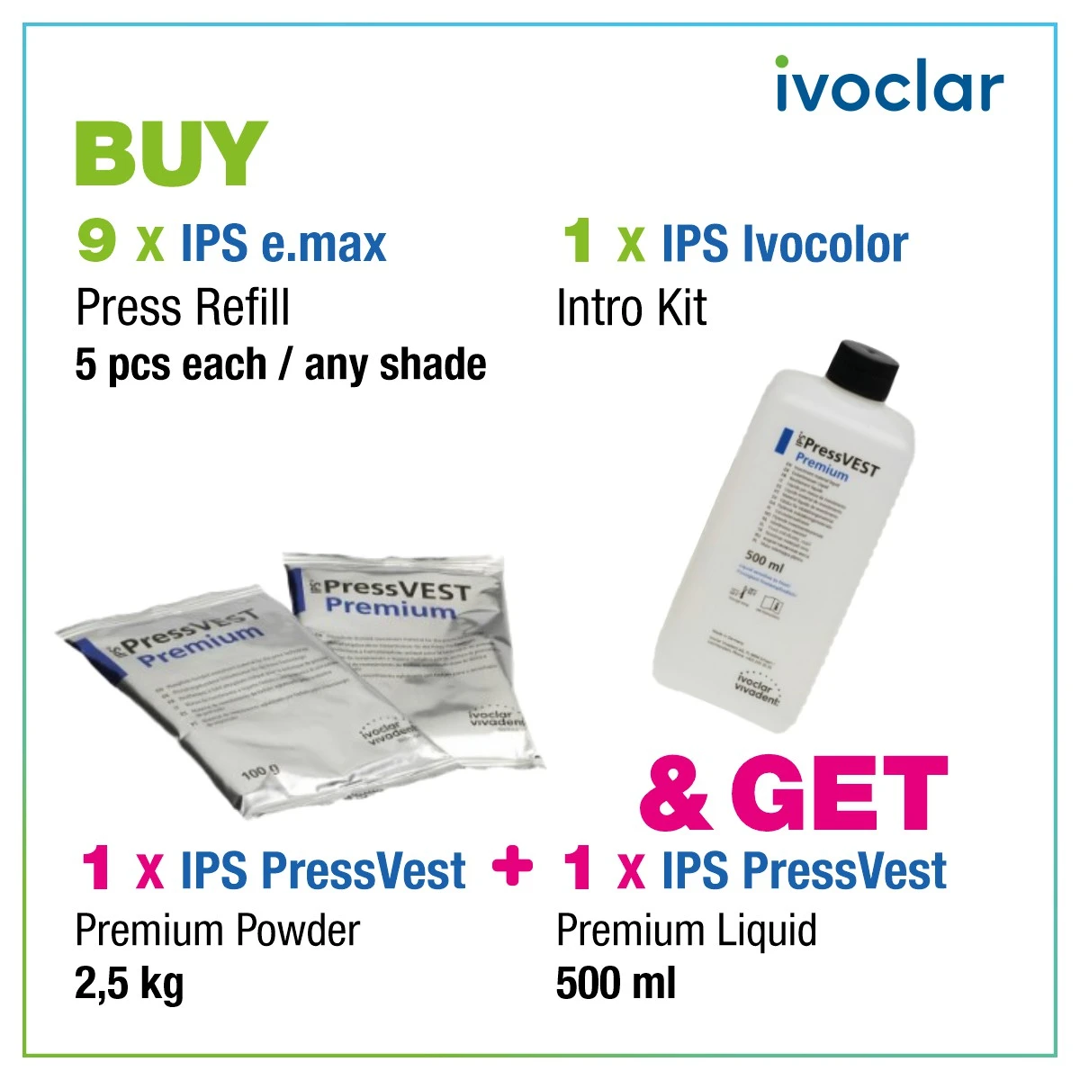 Pachet promo ips e.max press si Ivocolor